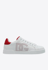 Dolce 
Gabbana Portofino Leather Low-Top Sneakers White CS2277 AV066-8I056