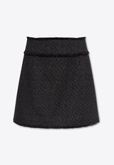 Dolce 
Gabbana Wool Raschel Tweed Mini Skirt Black F4CR5T GDCLW-N0000