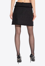 Dolce 
Gabbana Wool Raschel Tweed Mini Skirt Black F4CR5T GDCLW-N0000