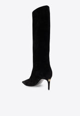 Dolce 
Gabbana Lollo 60 Knee-High Suede Boots Black CU1139 A6807-80999