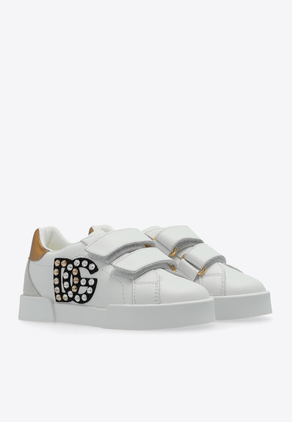 Dolce 
Gabbana Kids Babies Portofino Leather Sneakers White DN0195 AA631-89662