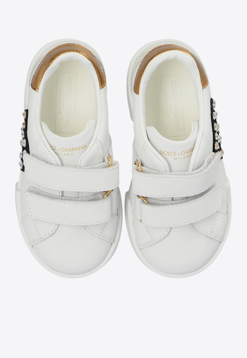 Dolce 
Gabbana Kids Babies Portofino Leather Sneakers White DN0195 AA631-89662