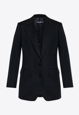 Dolce 
Gabbana Single-Breasted Wool Blazer Black F290XT FU28D-N0000