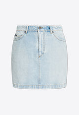 Dolce 
Gabbana Stonewash Mini Denim Skirt Light Blue F4CX1D G8LS4-S9001