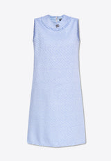 Dolce 
Gabbana Raschel Tweed Mini Dress Light Blue F6ARUT HUMUA-F3981