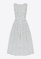 Dolce 
Gabbana Polka Dot Flared Dress White F6JHVT HS5R7-HWZQN