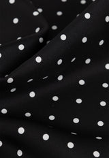 Dolce 
Gabbana Polka Dot Printed Silk Scarf Black FN090R GDCLC-HN5GD