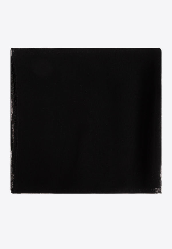 Dolce 
Gabbana Chiffon Veil Silk Scarf Black FS281A FU1AT-N0000