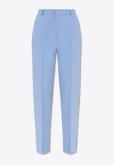 Dolce 
Gabbana Straight-Leg Tailored Wool Pants Light Blue FTAM2T FU2L8-F3981