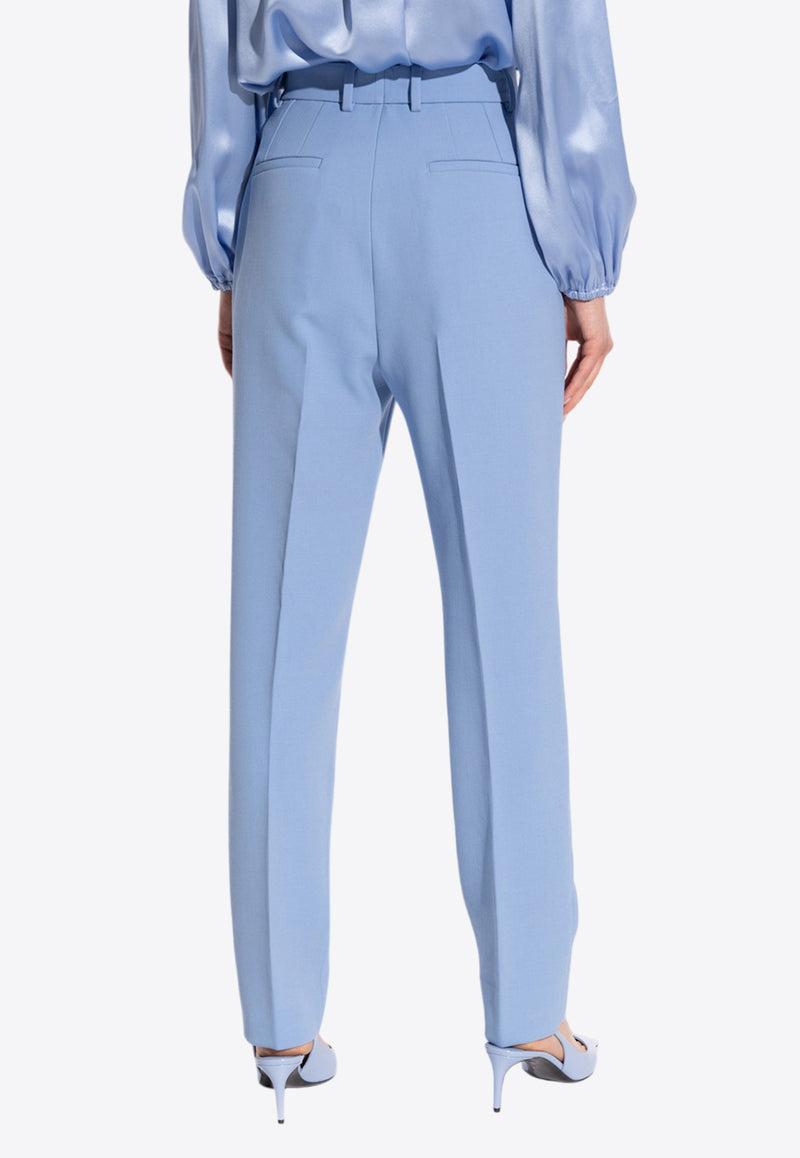 Dolce 
Gabbana Straight-Leg Tailored Wool Pants Light Blue FTAM2T FU2L8-F3981