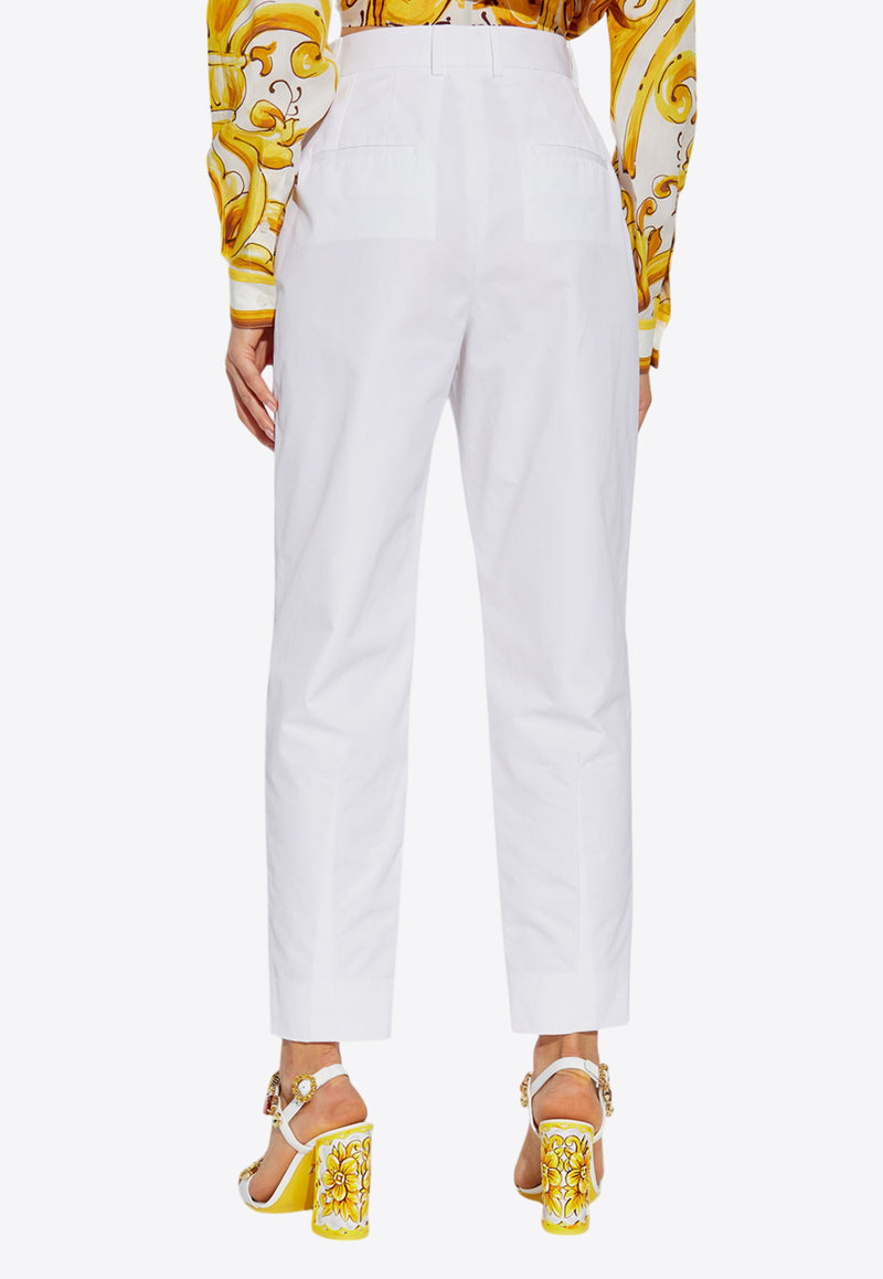 Dolce 
Gabbana Tailored Tapered Pants White FTC5ZT FU61D-W0800