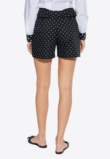 Dolce 
Gabbana Polka Dot Print Drill Shorts Black FTC5WT FSFNP-HNZPW