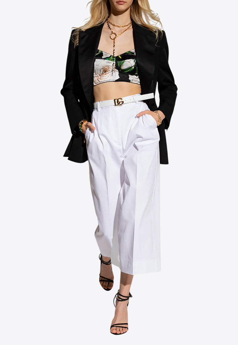 Dolce 
Gabbana High-Rise Culotte Pants White FTCC2T FUFLG-W0800