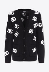 Dolce 
Gabbana DG Logo Wool Cardigan Black FXJ36T JCVYW-N0004