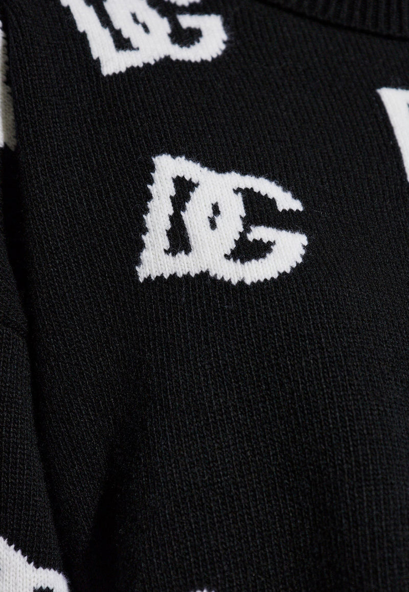 Dolce 
Gabbana DG Logo Turtleneck Sweater Black FXW11T JCVYX-N0004