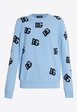 Dolce 
Gabbana DG Logo Inlay Sweater Light Blue FXX06T JCVZL-B0143