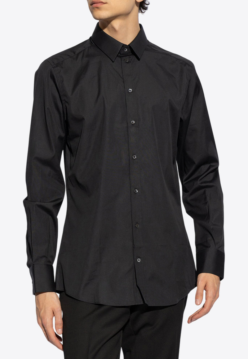 Dolce 
Gabbana Long Sleeved Button-Up Shirt Black G5EJ1T FU5U8-N0000