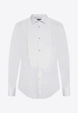 Dolce 
Gabbana Long-Sleeved Tuxedo Shirt White G5EN5T FU5U8-W0800