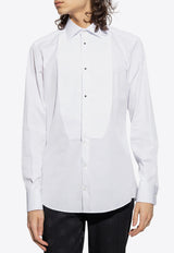 Dolce 
Gabbana Long-Sleeved Tuxedo Shirt White G5EN5T FU5U8-W0800