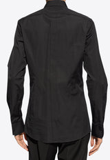 Dolce 
Gabbana Long-Sleeved Tuxedo Shirt Black G5EN5T FU5U8-N0000