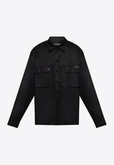 Dolce 
Gabbana Oversized Button-Up Wool Shirt Black G5MD1T FU21Q-N0000