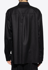 Dolce 
Gabbana Oversized Button-Up Wool Shirt Black G5MD1T FU21Q-N0000