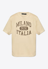 Dolce 
Gabbana DG Logo Print T-shirt Beige G8PN9T G7NPV-M0299