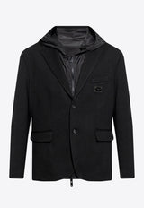 Dolce 
Gabbana Single-Breasted Blazer with Hooded Vest Black G9ABFT GF788-N0000