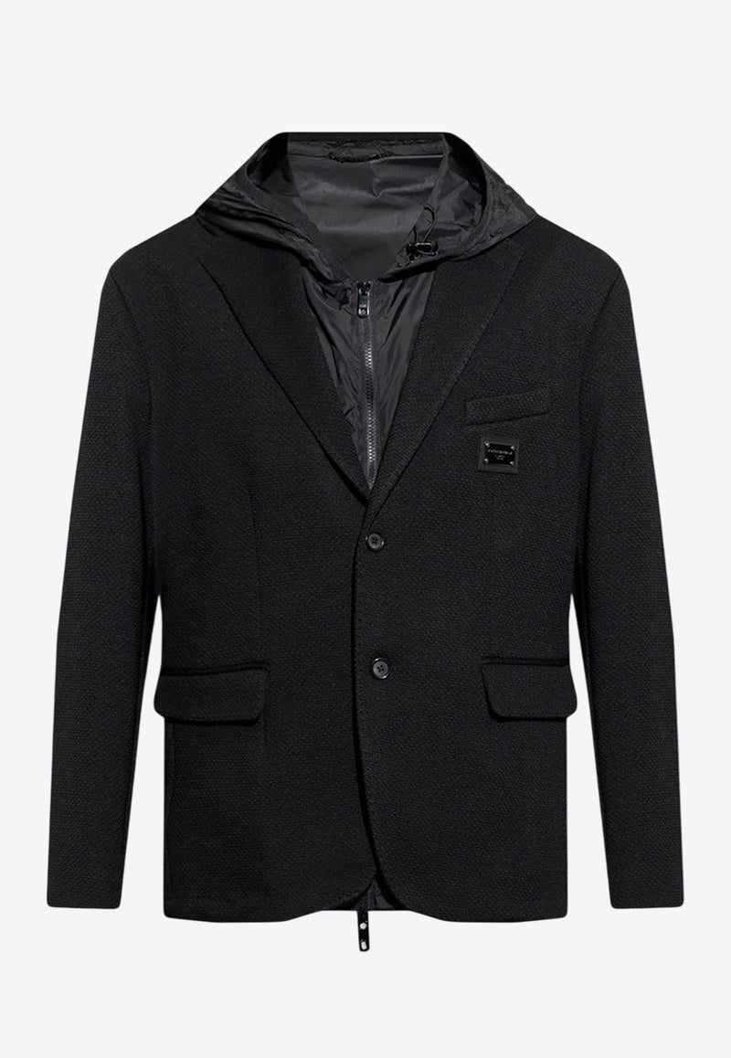 Dolce 
Gabbana Single-Breasted Blazer with Hooded Vest Black G9ABFT GF788-N0000