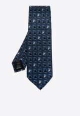 Dolce 
Gabbana Jacquard Silk Tie Blue GT147E G0WSN-X0802