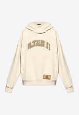 Dolce 
Gabbana Logo Embroidered Hooded Sweatshirt Beige G9AKPZ G7NQI-M0299