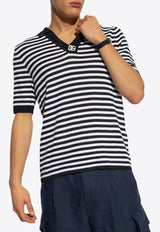 Dolce 
Gabbana DG Logo Striped Polo T-shirt Blue GXZ09Z JFMY3-B0789