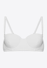 Dolce 
Gabbana DG Logo Plaque Balconette Bikini Top White GÓRA O1A16J ONO12-W0800