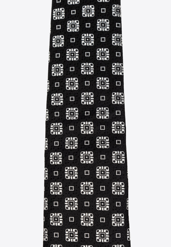 Dolce 
Gabbana Silk Patterned Tie Black GT147E G0JRJ-N0004