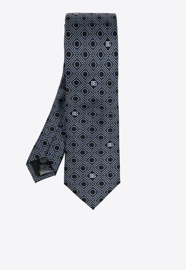 Dolce 
Gabbana Silk Patterned Tie Navy GT149E G0WSO-X0802