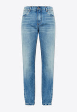 Dolce 
Gabbana Washed Straight-Leg Jeans Blue GYJCCD G8KY2-S9001