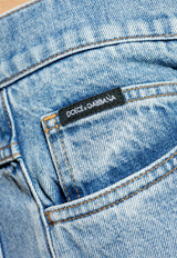 Dolce 
Gabbana Washed Straight-Leg Jeans Blue GYJCCD G8KY2-S9001