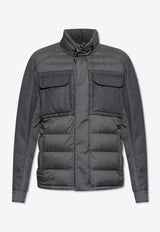 Moncler Vallanta Zip-Up Down Jacket Gray J20911A00046 596K7-927