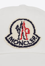 Moncler Pixel Logo Appliqué Baseball Cap White J20913B00014 0U162-034