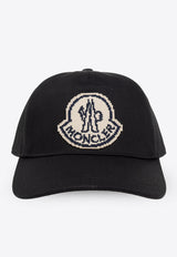 Moncler Pixel Logo Appliqué Baseball Cap Black J20913B00014 0U162-999