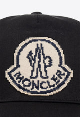 Moncler Pixel Logo Appliqué Baseball Cap Black J20913B00014 0U162-999