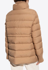 Moncler Baux Zip-Up Down Jacket Beige J20931A00076 54A81-248