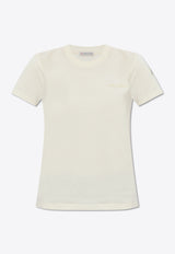 Moncler Beaded Logo T-shirt Cream J20938C00013 89AIJ-034