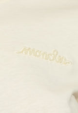 Moncler Beaded Logo T-shirt Cream J20938C00013 89AIJ-034