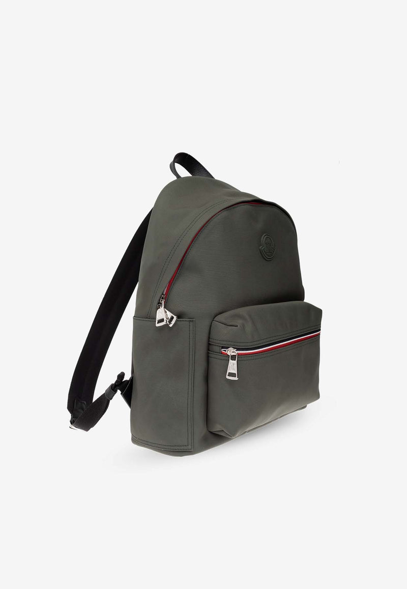 Moncler New Pierrick Logo Patch Backpack Green J209A5A00009 M4162-893