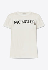 Moncler Logo Embroidered Crewneck T-shirt White J20938C00011 89AIJ-033