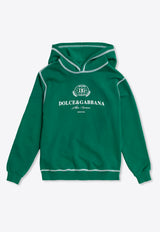 Dolce 
Gabbana Kids Boys Logo Print Hooded Sweatshirt Green L4JWKI G7NVV-V0403