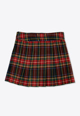 Dolce 
Gabbana Kids Girls Tartan Check Pleated Skirt Multicolor L55I04 FQMG9-S8100