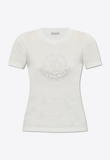 Moncler Crystal Logo T-shirt White J20938C00017 829FB-033