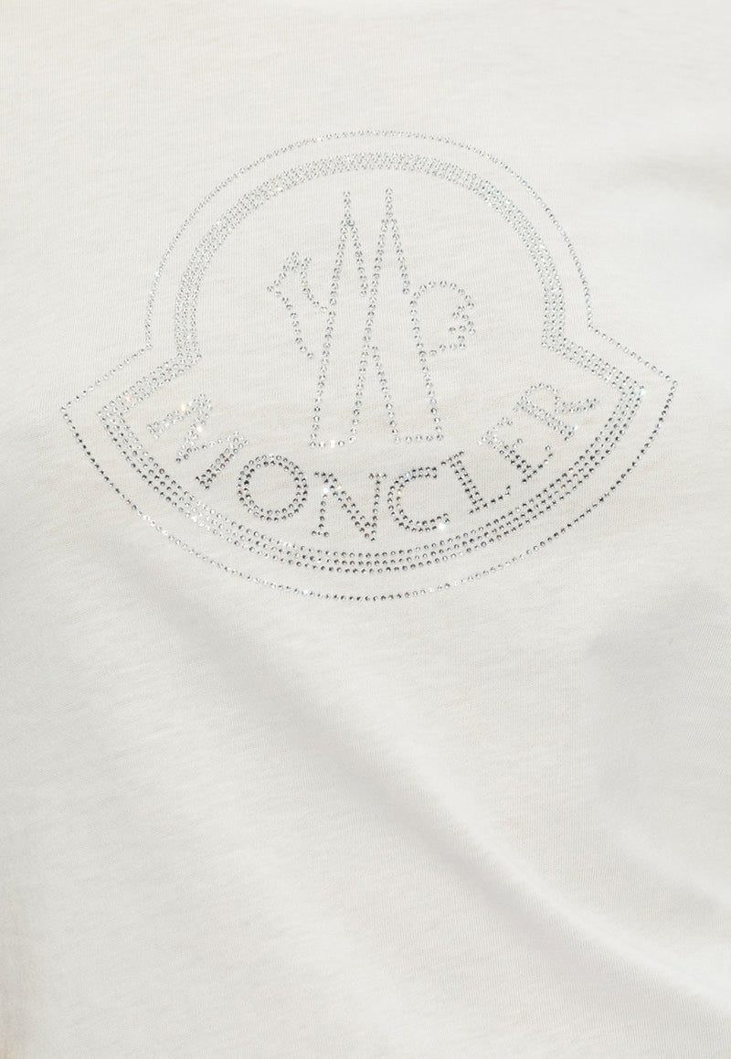 Moncler Crystal Logo T-shirt White J20938C00017 829FB-033